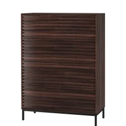 80 cm breite Hochkommode in Walnuss Optik - Teleska Kommoden