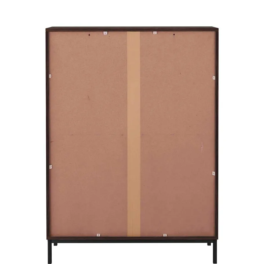 80 cm breite Hochkommode in Walnuss Optik - Teleska Kommoden