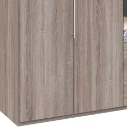 Sale 300 cm breiter Falttürenschrank in Holzoptik dunkel - Riding Kleiderschränke|Schränke