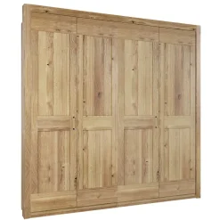 Sale 200 cm breiter Kleiderschrank 4-türig in Asteiche - Zamron Kleiderschränke|Schränke