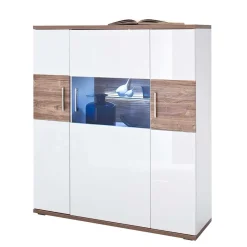 120 cm breites Highboard in Weiß Glanz - Icadro II Highboards