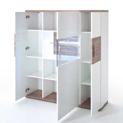 120 cm breites Highboard in Weiß Glanz - Icadro II Highboards