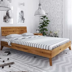 Best 210 cm langes Holzbett Gestell Wildeiche - Eavy Betten