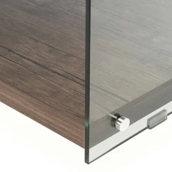 120 cm TV Element in Nussbaum & Transparent - Tomima Tv & Hifi-Möbel|Lowboards