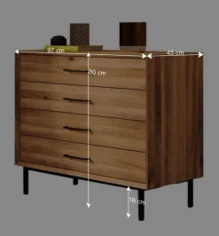 Sale 4 Schubladen Kommode mit 97 cm Breite - Kerfa Kommoden