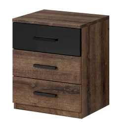 Sale 3 Schubladen Nachtkommode in Wildeiche dunkel - Ulpro Kommoden