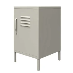 Abschließbare Türen-Kommode im Spind Look - Melanje Kommoden