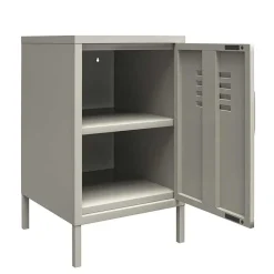 Abschließbare Türen-Kommode im Spind Look - Melanje Kommoden