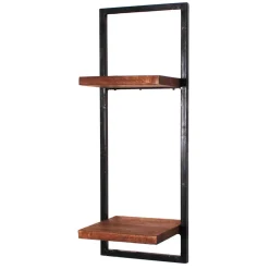 Clearance Altmetall Loft Wandregal mit 2 Holzböden - Mendoza Regale