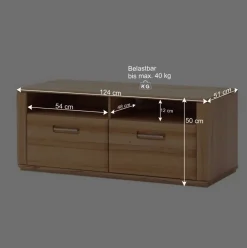 Hot Anbauwand Athias aus Kernbuche (vierteilig) Wohnwände