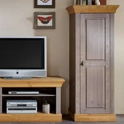 Online Anbauwand Cempino in Grau (dreiteilig) Wohnwände