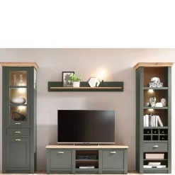 Hot Anbauwand in Graugrün & Wildeiche - Eylan (vierteilig) Wohnwände