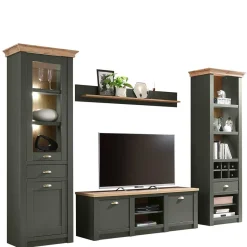 Hot Anbauwand in Graugrün & Wildeiche - Eylan (vierteilig) Wohnwände