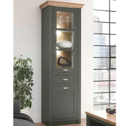 Hot Anbauwand in Graugrün & Wildeiche - Eylan (vierteilig) Wohnwände