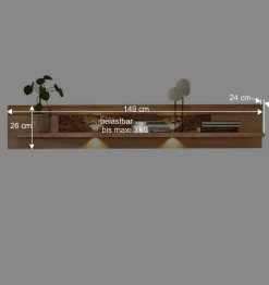 Best Anbauwand Möbel Kombination modern - Cassna (dreiteilig) Wohnwände