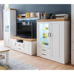 Online Anbauwand Set im Country Style - Samula (vierteilig) Wohnwände