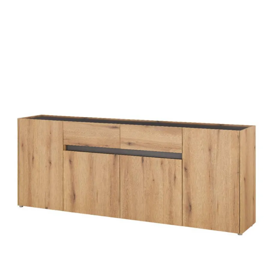 Anrichte in Wildeiche Optik und Anthrazit - Colomania Sideboards