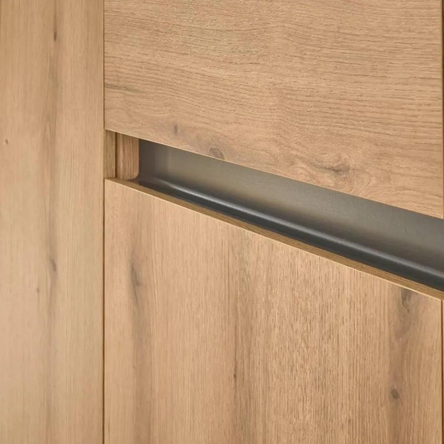 Anrichte in Wildeiche Optik und Anthrazit - Colomania Sideboards