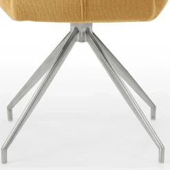 Clearance Armlehnen Polsterstuhl in Gelb Strukturstoff - Akos Stühle