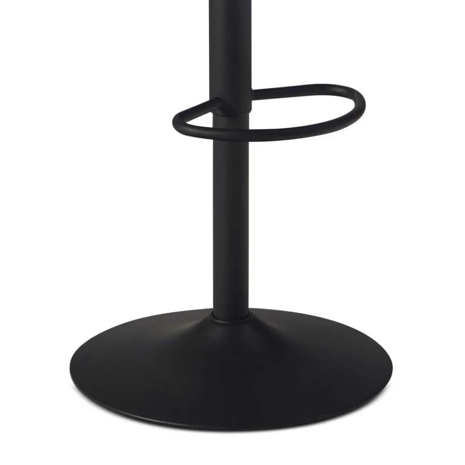 Armlehnen-Barstuhl aus grauem Samt - Dana Hocker