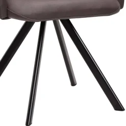 Armlehnen-Polsterstuhl in Dunkelbraun - Sagavi Stühle