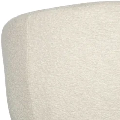 Armlehnenstuhl aus Boucle Stoff in Offwhite - Choco (2er Set) Stühle