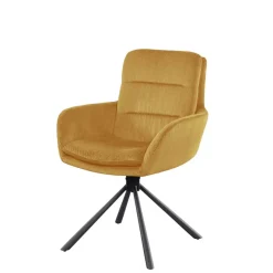 Sale Armlehnenstuhl aus Cord in Gold - Paytons Stühle