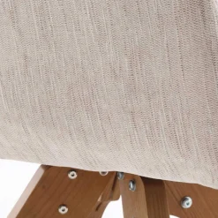 Armlehnenstuhl in Creme Strukturstoff - Crystoga (2er Set) Stühle