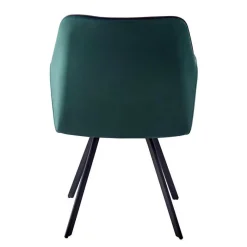 Best Armlehnenstuhl in Dunkelgrün mit Schwarz - Saliaora Stühle