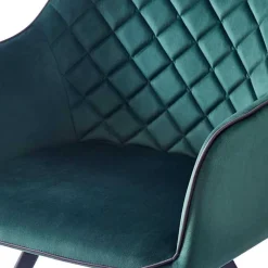 Best Armlehnenstuhl in Dunkelgrün mit Schwarz - Saliaora Stühle