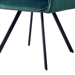 Best Armlehnenstuhl in Dunkelgrün mit Schwarz - Saliaora Stühle