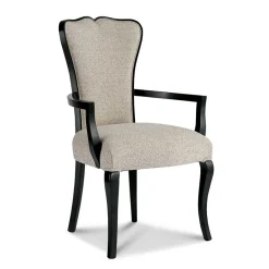 Armlehnenstuhl in Hellgrau und Schwarz - Tuscano Stühle