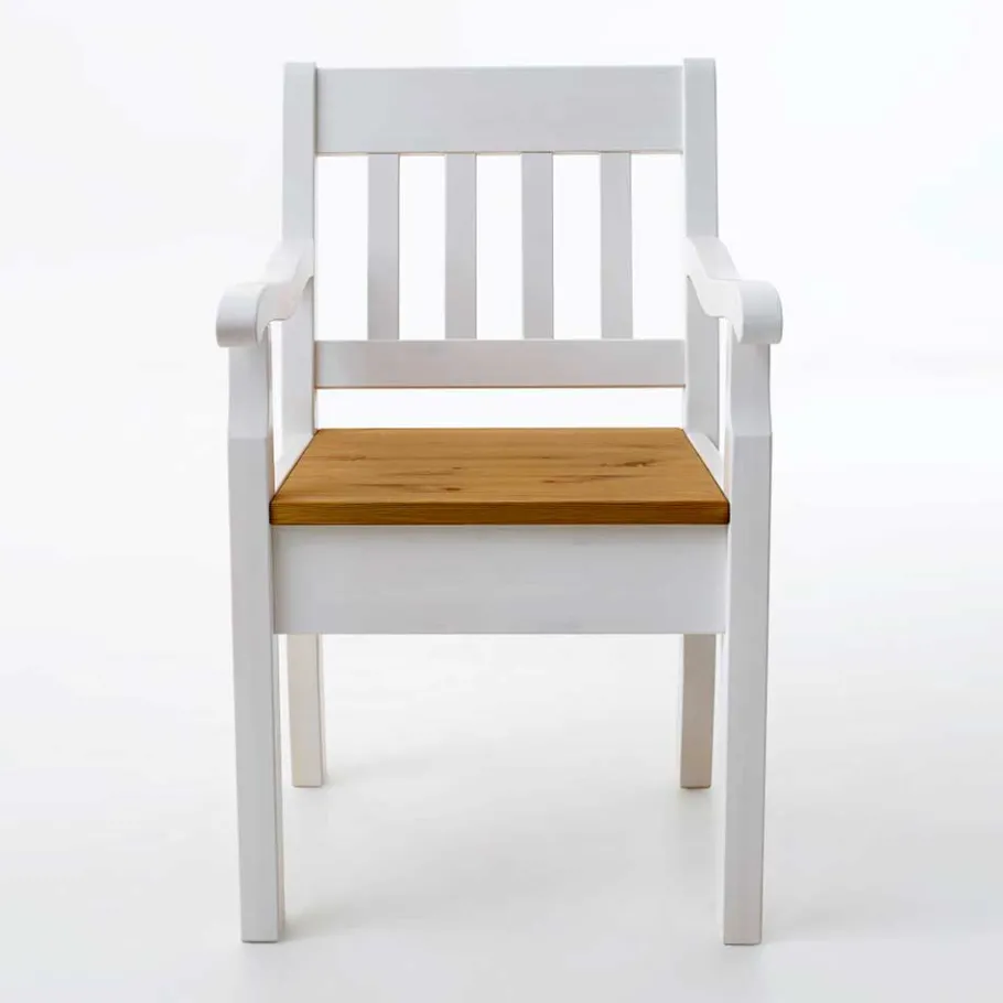 Armlehnstuhl Molzau in Weiß Stühle