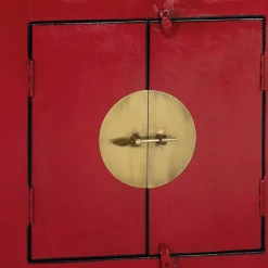 Best Asia Design Sideboard aus Massivholz in Rot - Iscian Sideboards