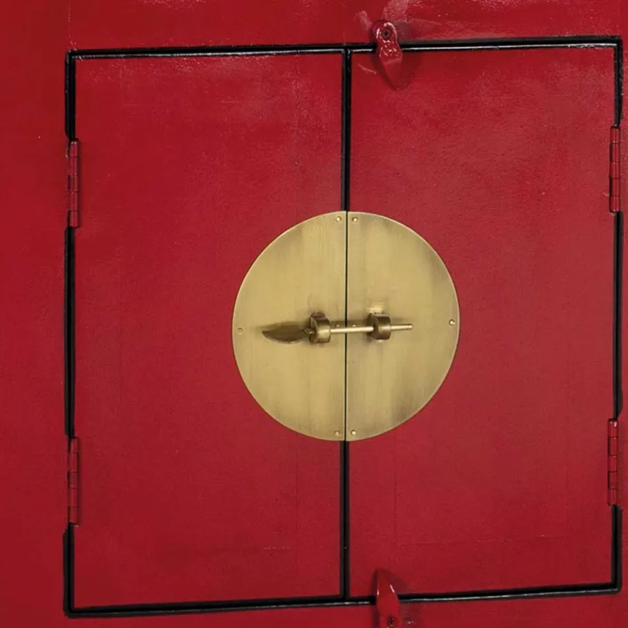 Best Asia Design Sideboard aus Massivholz in Rot - Iscian Sideboards