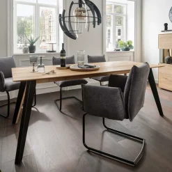 New Asteiche Esstisch mit Schweizer Kante - Clenza Tische