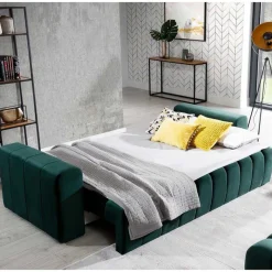 Best Ausklappbares Sofa in Grün Samt - Olenka Sofas