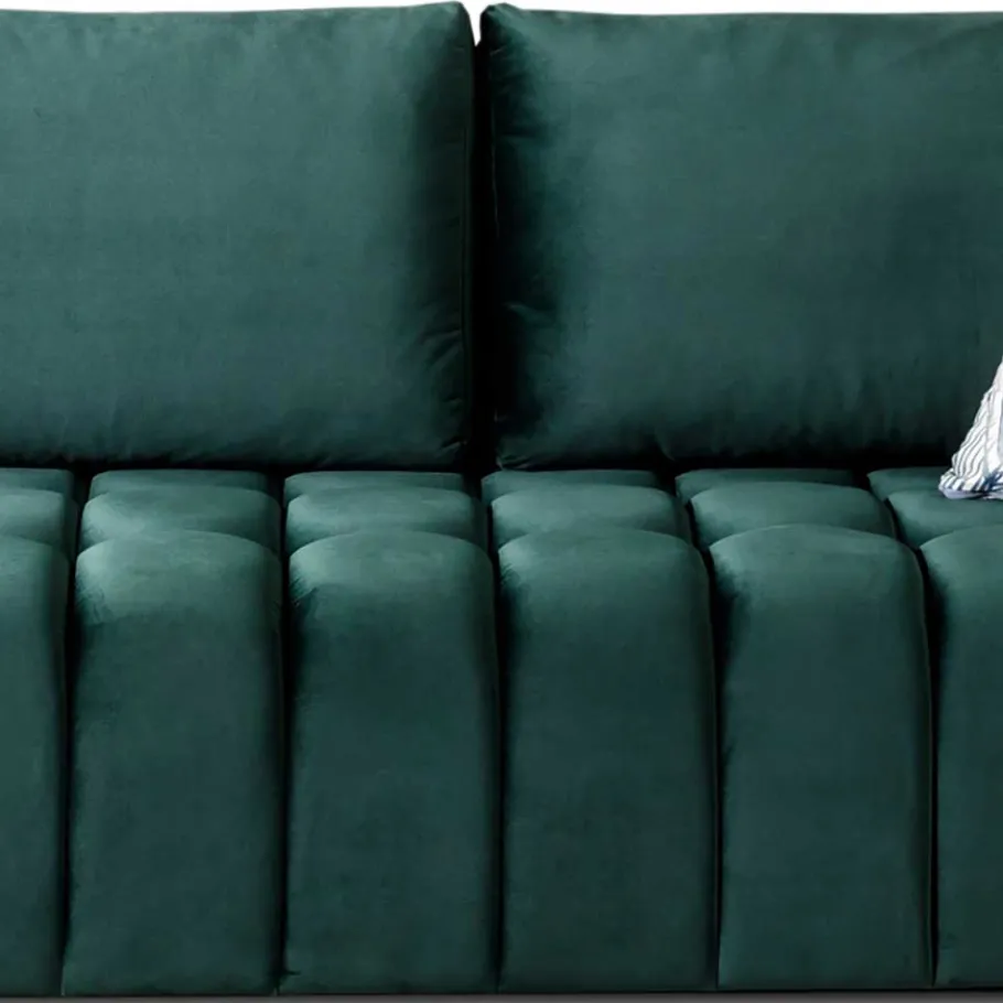 Best Ausklappbares Sofa in Grün Samt - Olenka Sofas