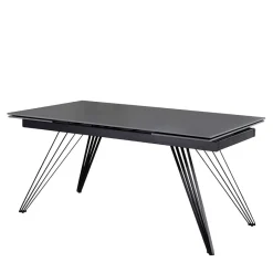 Clearance Ausziehbarer Esstisch in Dunkelgrau Keramik - Filios Tische