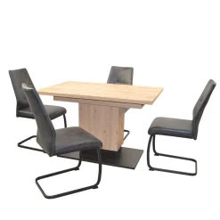 Ausziehtisch & Schwingstühle Set - Gedeon (fünfteilig) Sitzgruppe