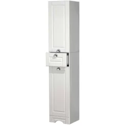 Best Bad Hochschrank in Weiß - 35x180x32 cm - Akira Schränke