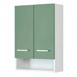 Badezimmer Hängeschrank mit Front Grün - Loenixa Schränke