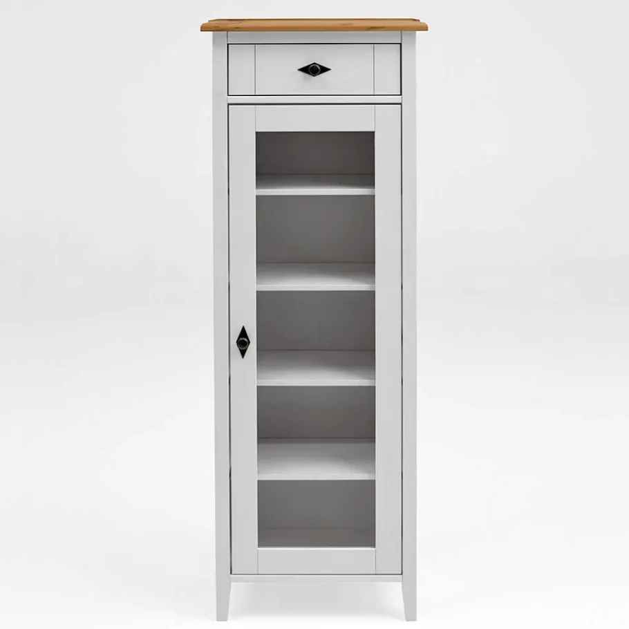 Badschrank mit Glastür im Landhausstil - Sibiuta Vitrinen