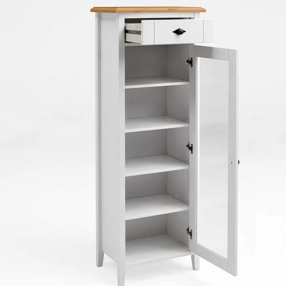 Badschrank mit Glastür im Landhausstil - Sibiuta Vitrinen