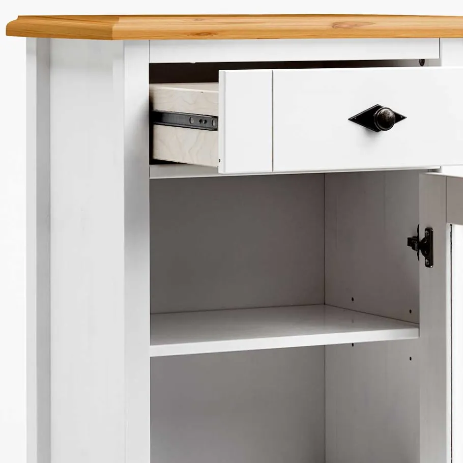 Badschrank mit Glastür im Landhausstil - Sibiuta Vitrinen