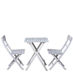 Balkon Sitzgruppe in Grey Wash - Paisly (dreiteilig) Sitzgruppe