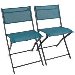 Balkon Tischgruppe in Schwarz Türkis - Ariet (fünfteilig) Sitzgruppe