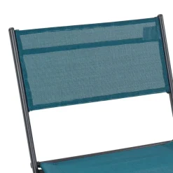 Balkon Tischgruppe in Schwarz Türkis - Ariet (fünfteilig) Sitzgruppe