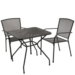 Balkonmöbel Set in Anthrazit - Coritanta (dreiteilig) Sitzgruppe