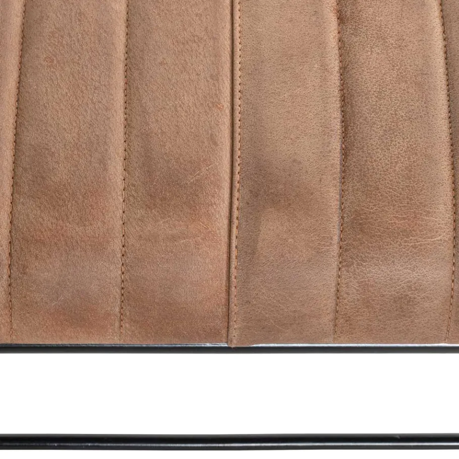 Clearance Bank aus gedecktem Glattleder in Braun - Teamona Sitzbank